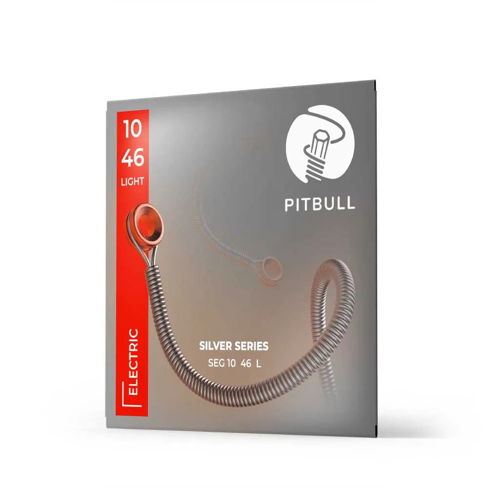 Pitbull Strings Silver Electric Guitar Light 10-46