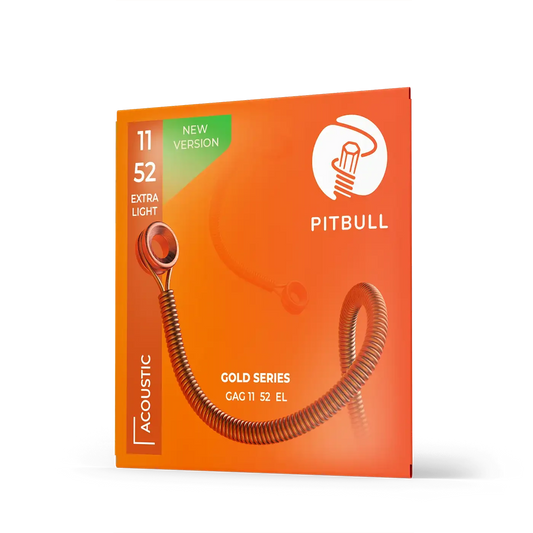 Pitbull Strings Gold Acoustic Guitar Strings 11-52